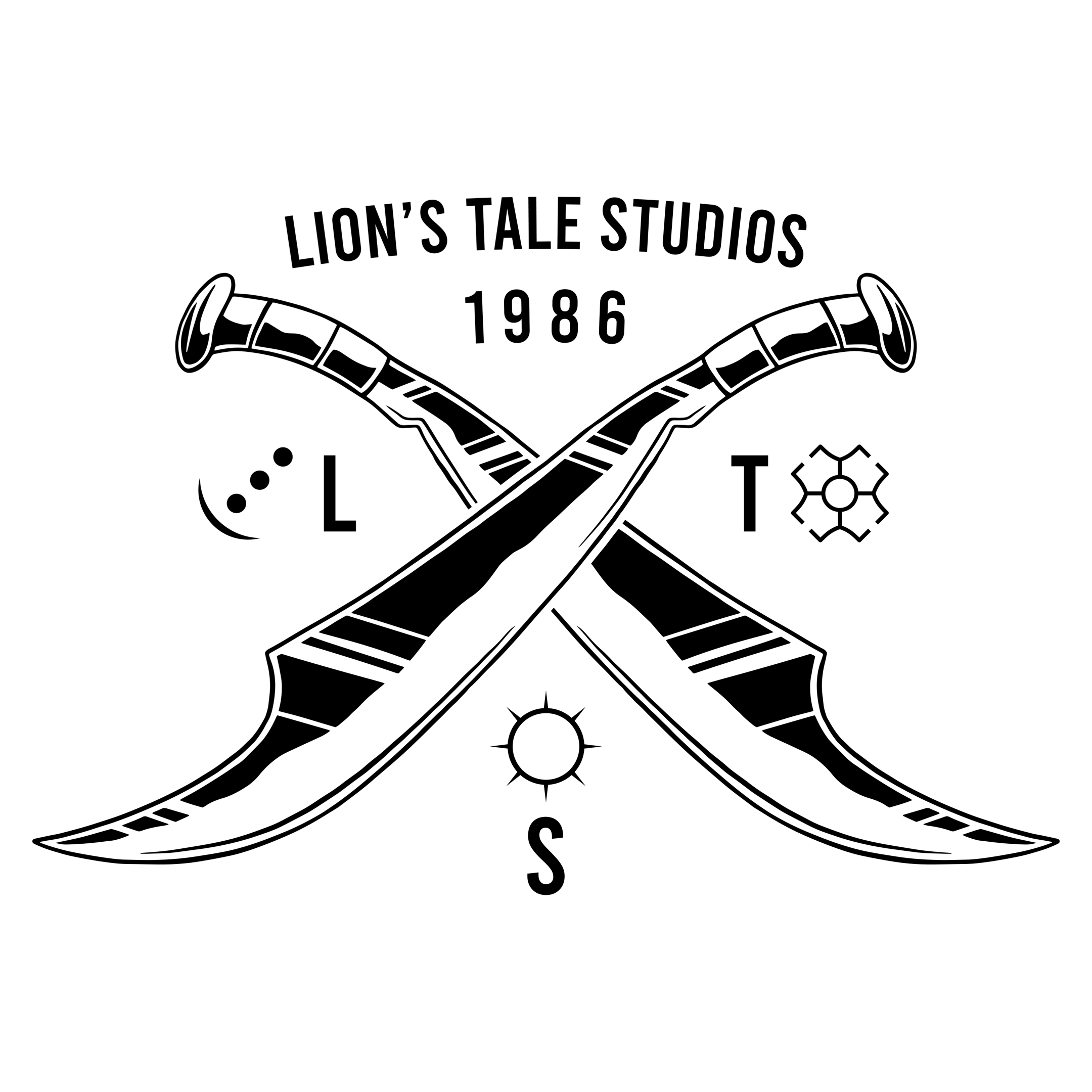 lion's tale studios warrior logo 1986 LTS