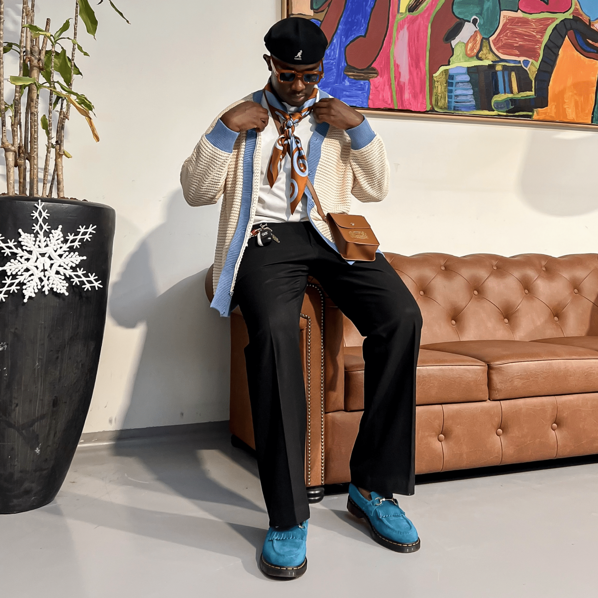 Anti - Logo Knitted Cardigan - Lion's Tale Studios