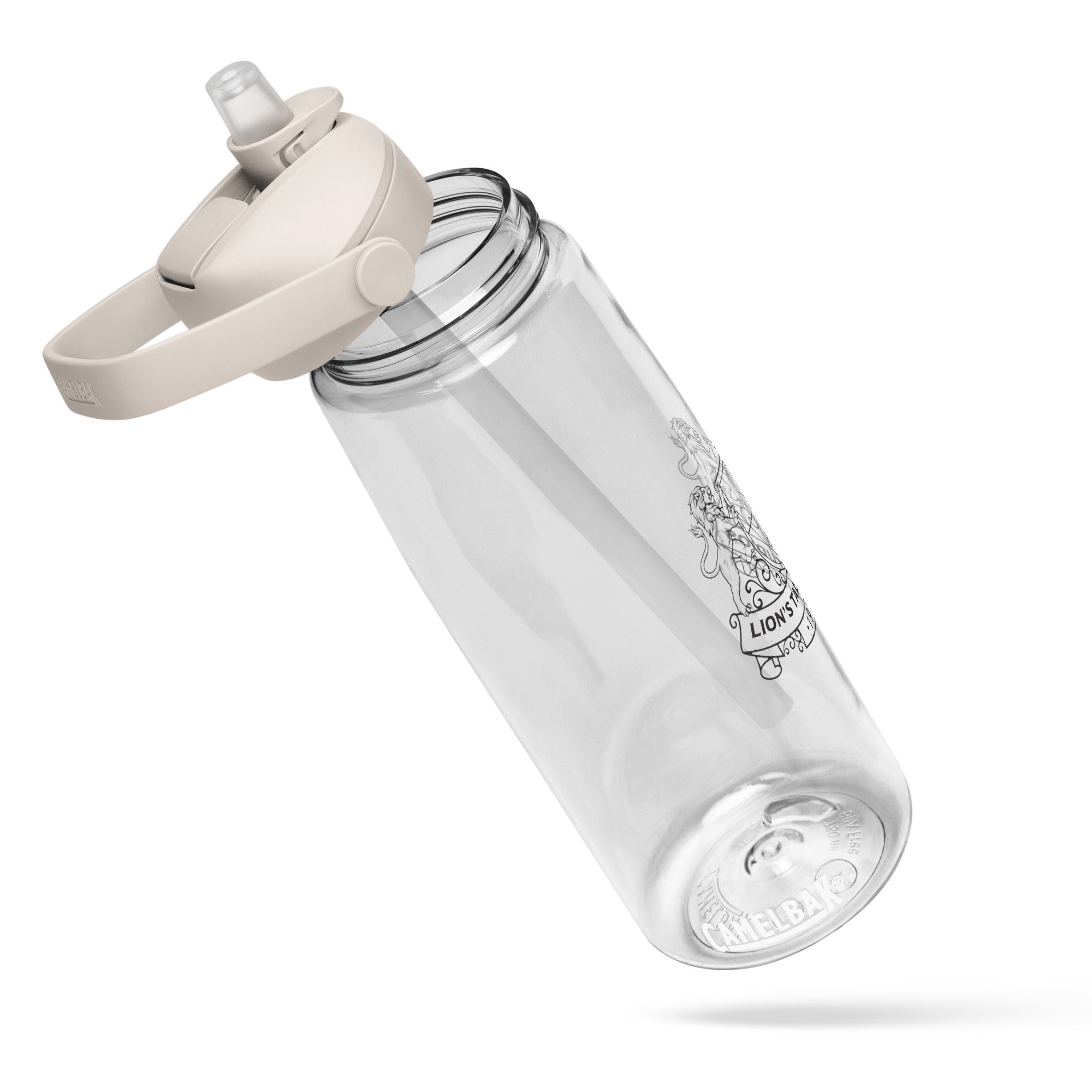 Flip Straw Water Bottle with LTS OG Logo - Lion's Tale Studios