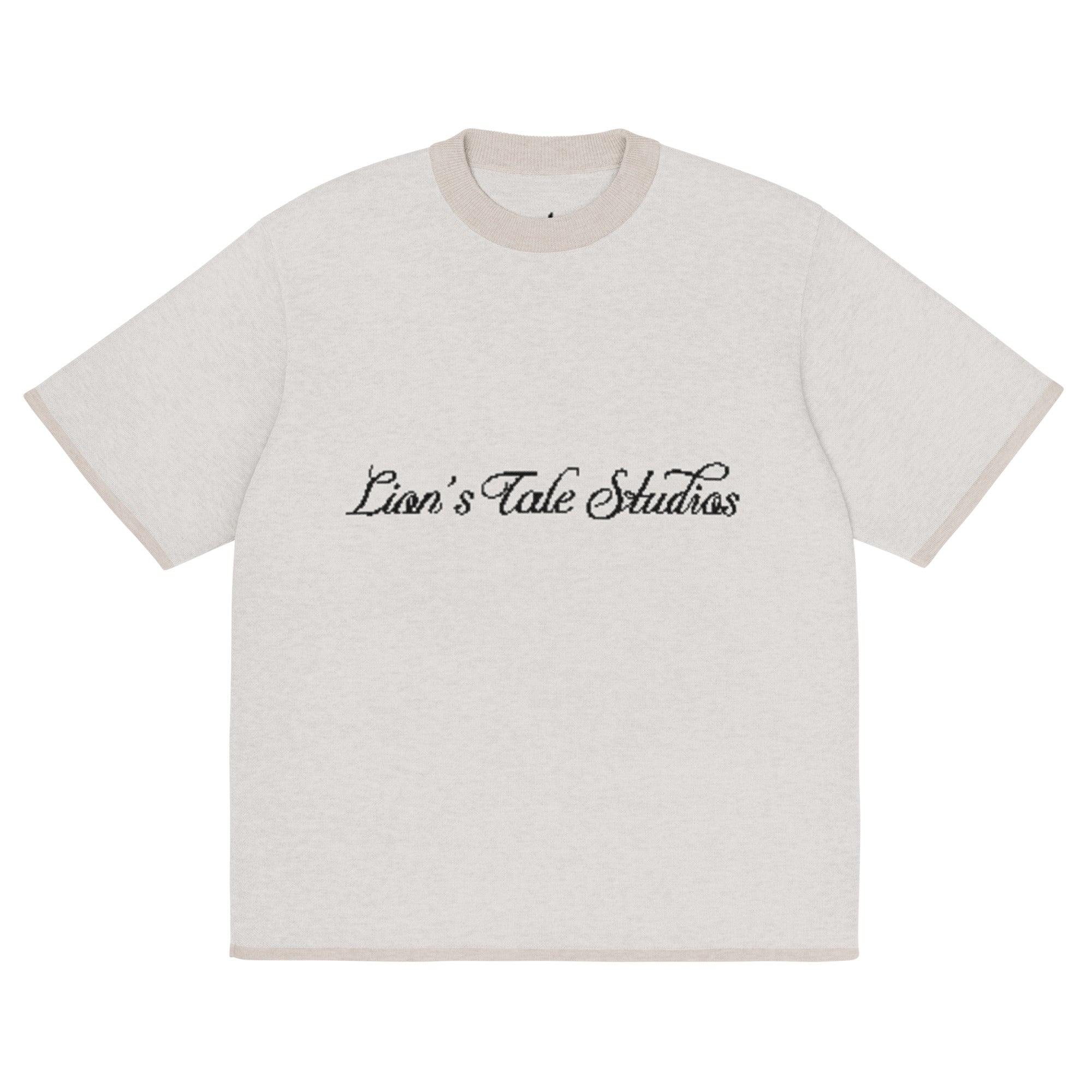 Knitted Tee with LTS Font - Lion's Tale Studios
