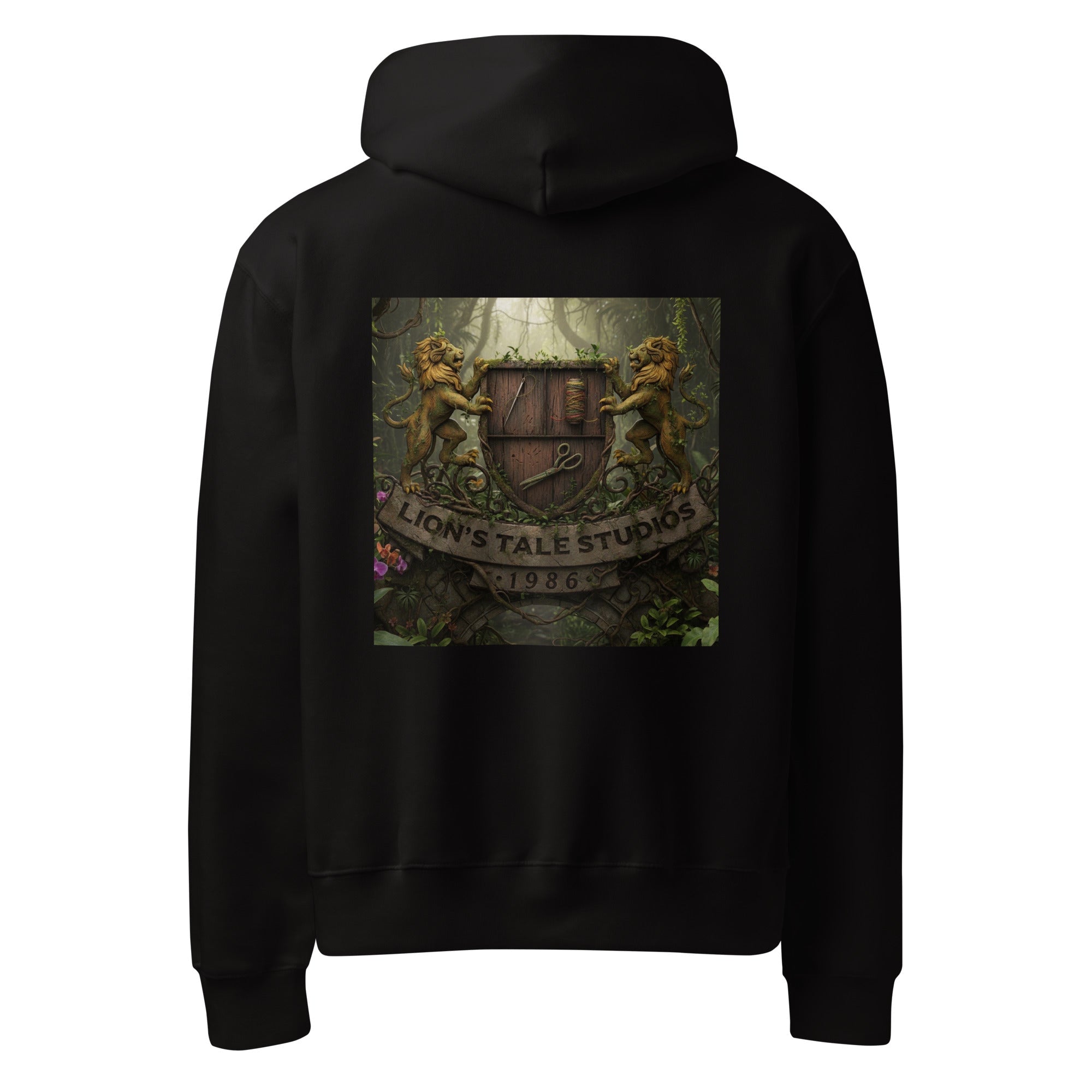 Oversized Heavyweight Hoodie with LTS Jungle Print - Lion's Tale Studios