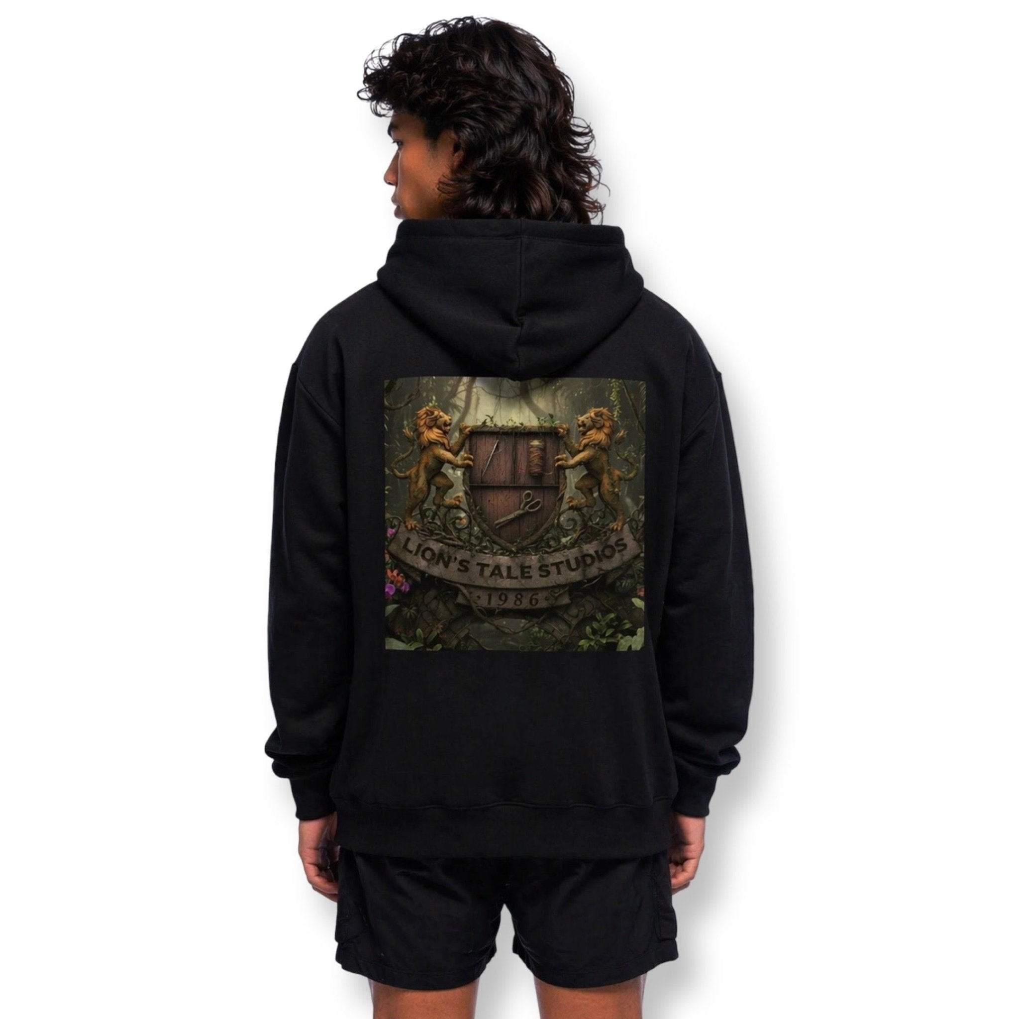 Relaxed Fit Hoodie with LTS Jungle Print - Lion's Tale Studios