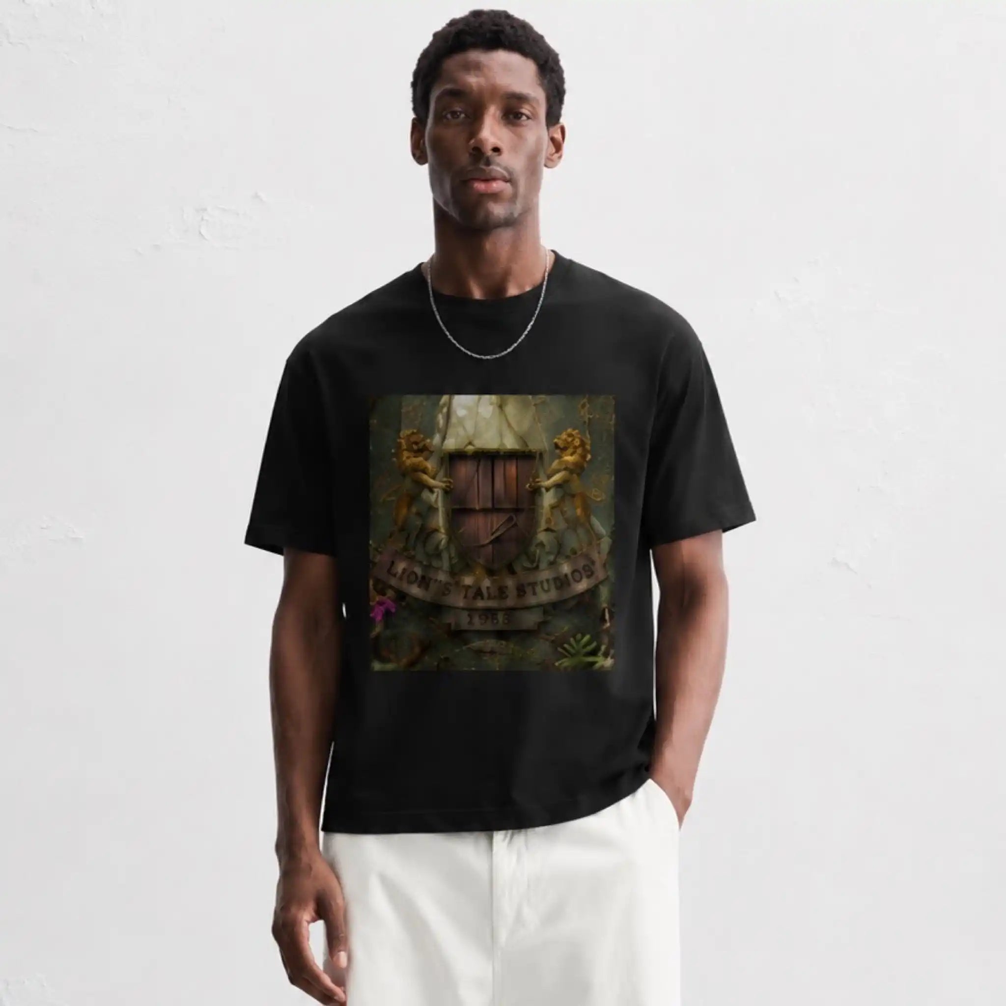 Unisex Classic Tee with LTS Jungle Print - Lion's Tale Studios