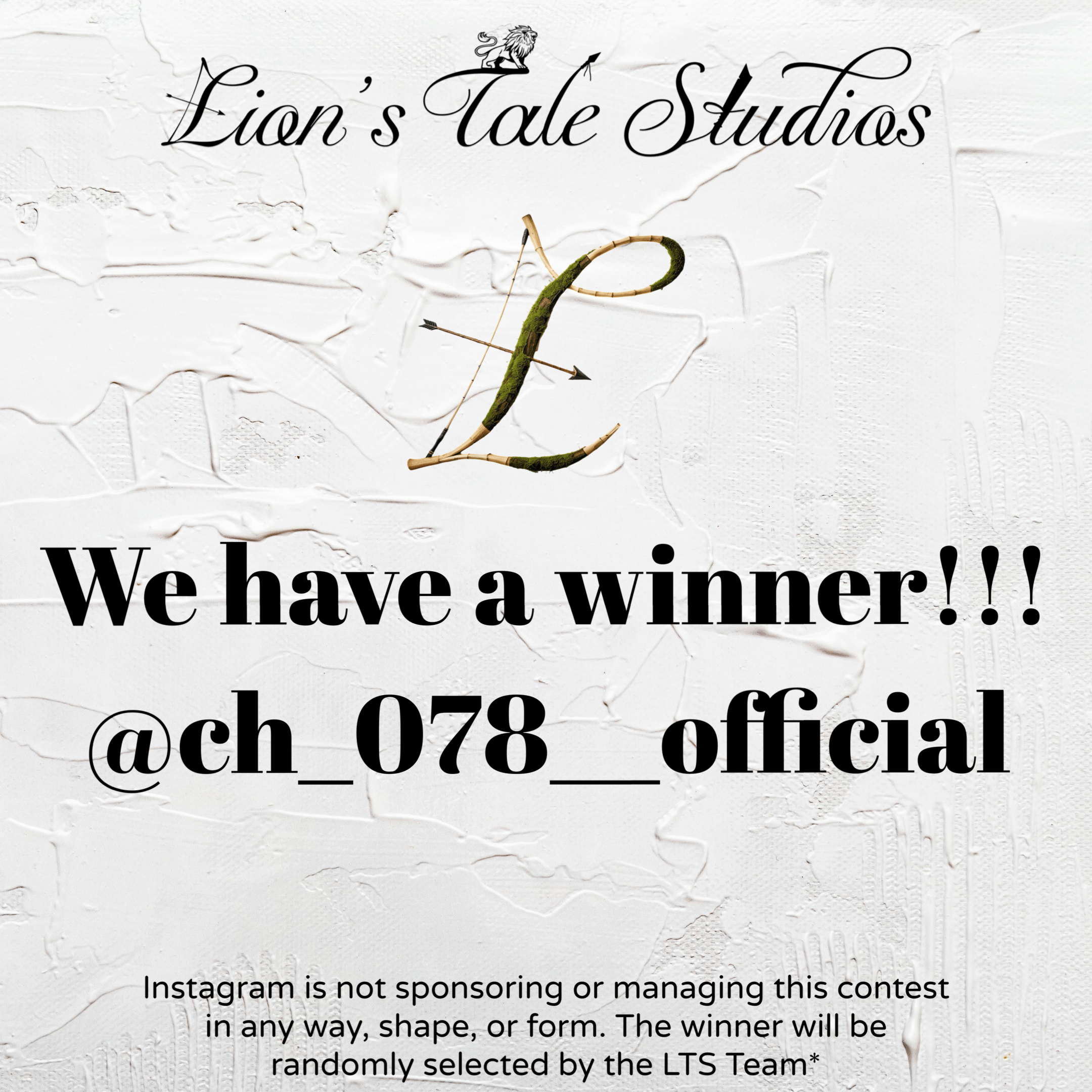 Blog #29 - WE HAVE A WINNER - Lion's Tale Studios