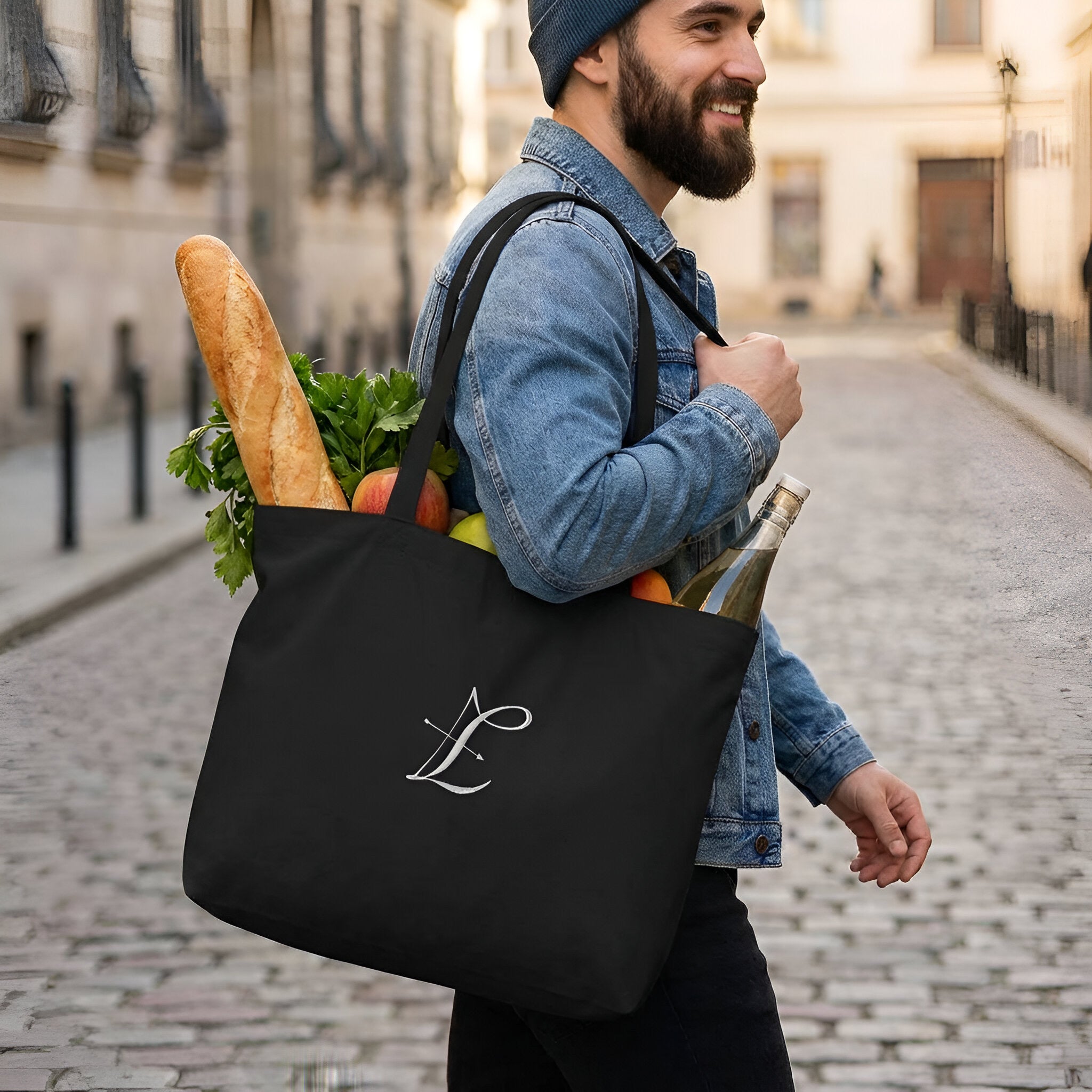 Large Tote with LTS Luxe Archer Logo