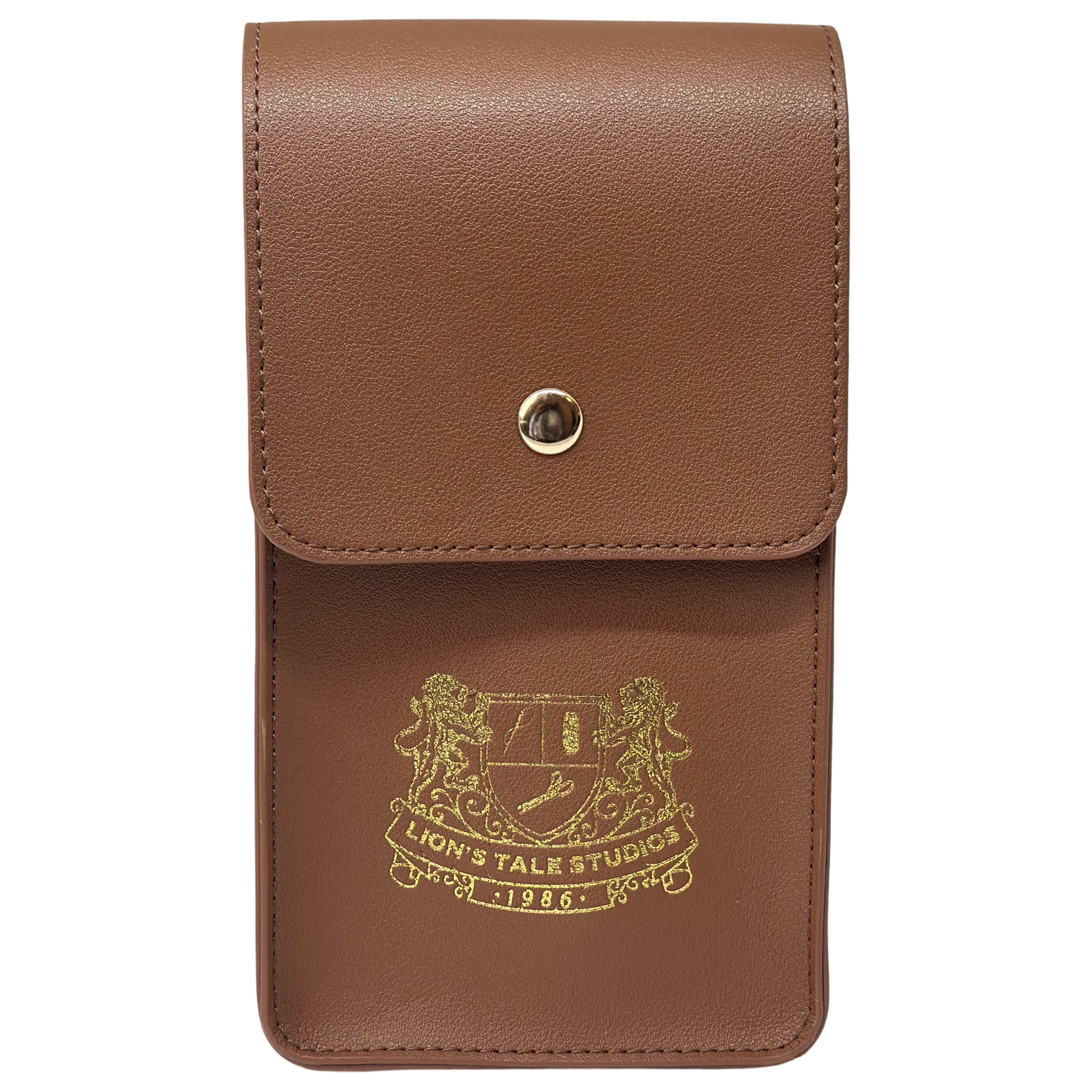 mini echt leren tasje leeuwenverhaal ateliers nederland moluks indonesisch nederlands nl molukken indo indonesie bruin goud accenten 1986