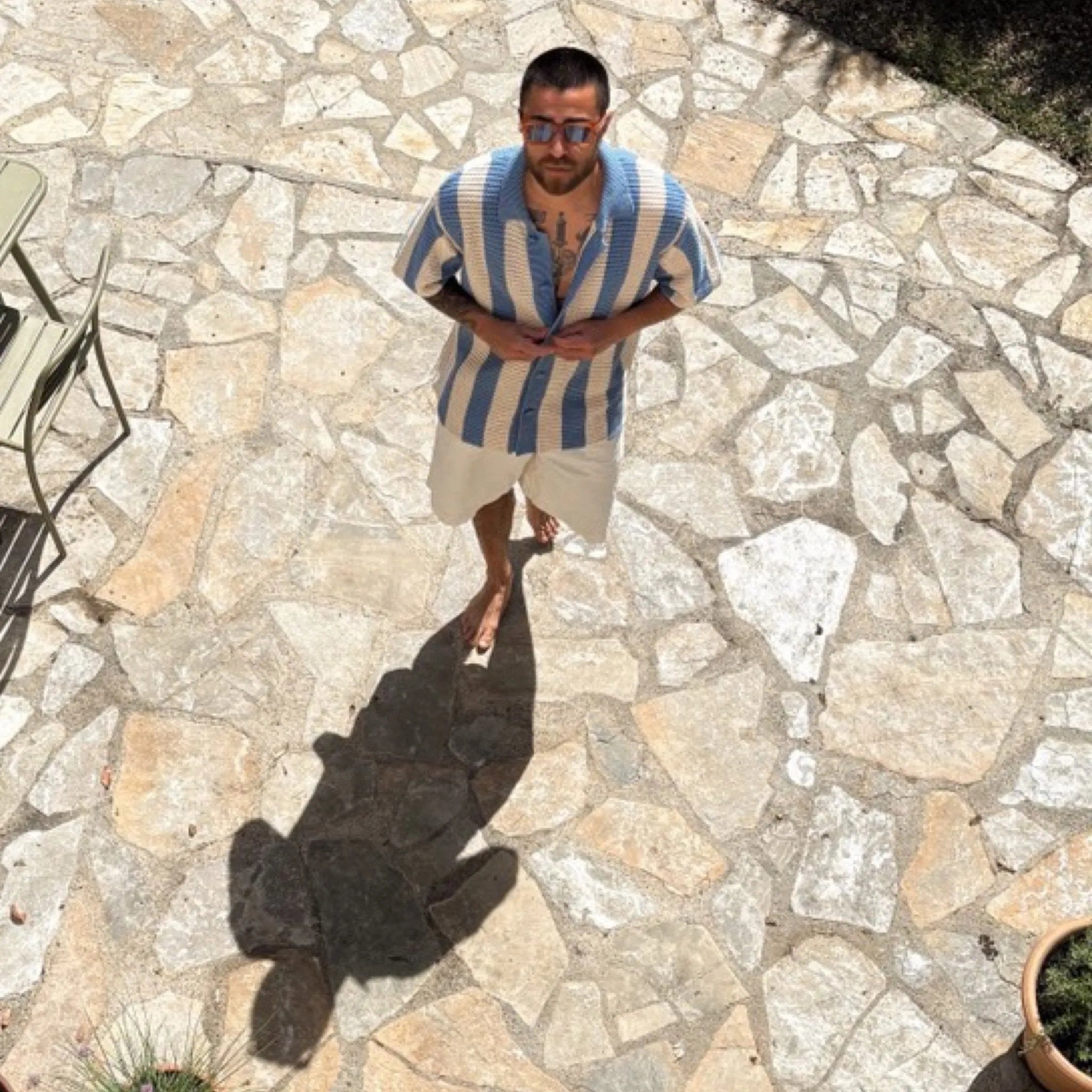 Anti - Logo Knitted Striped Shirt - Lion's Tale Studios