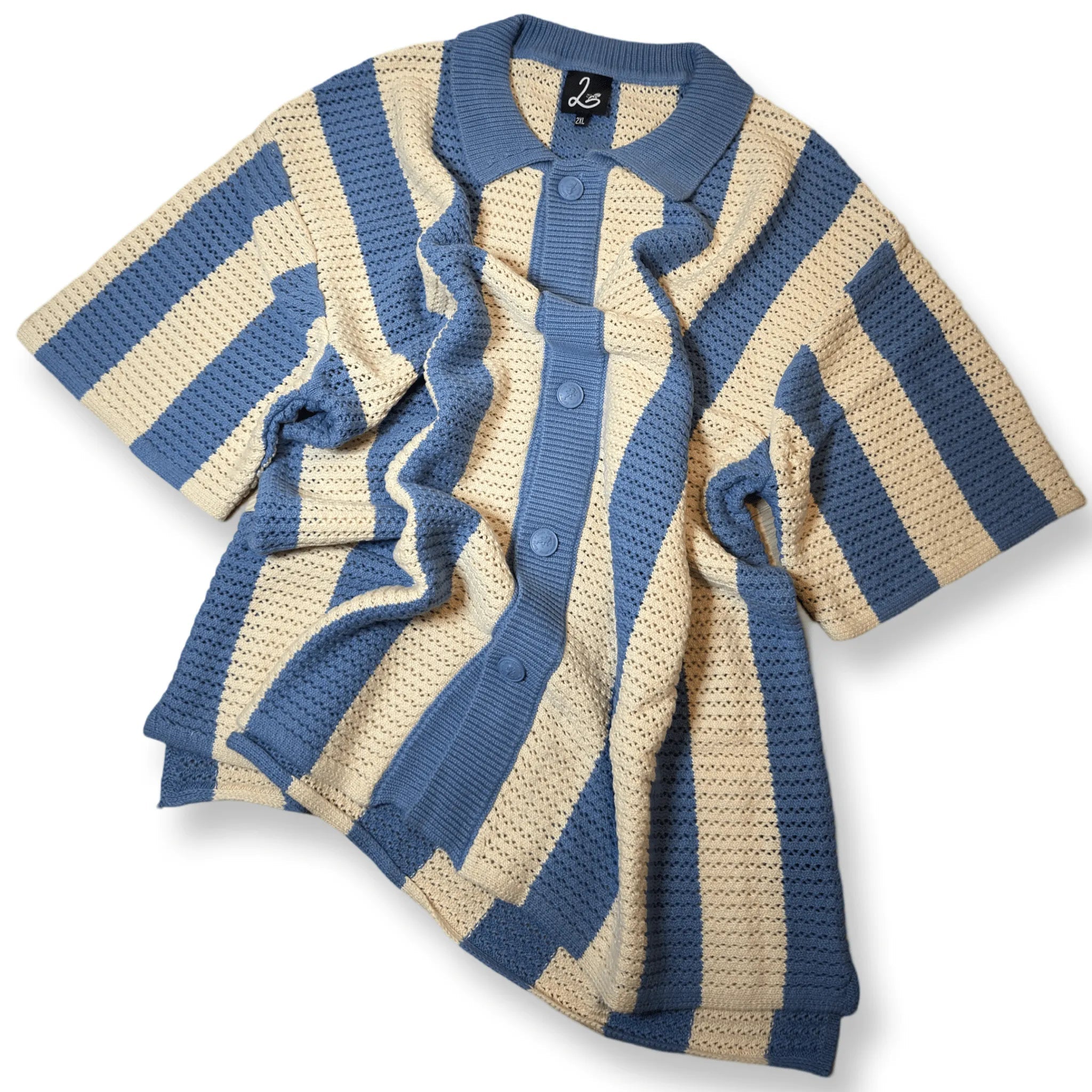 Anti-Logo Knitted Striped Shirt