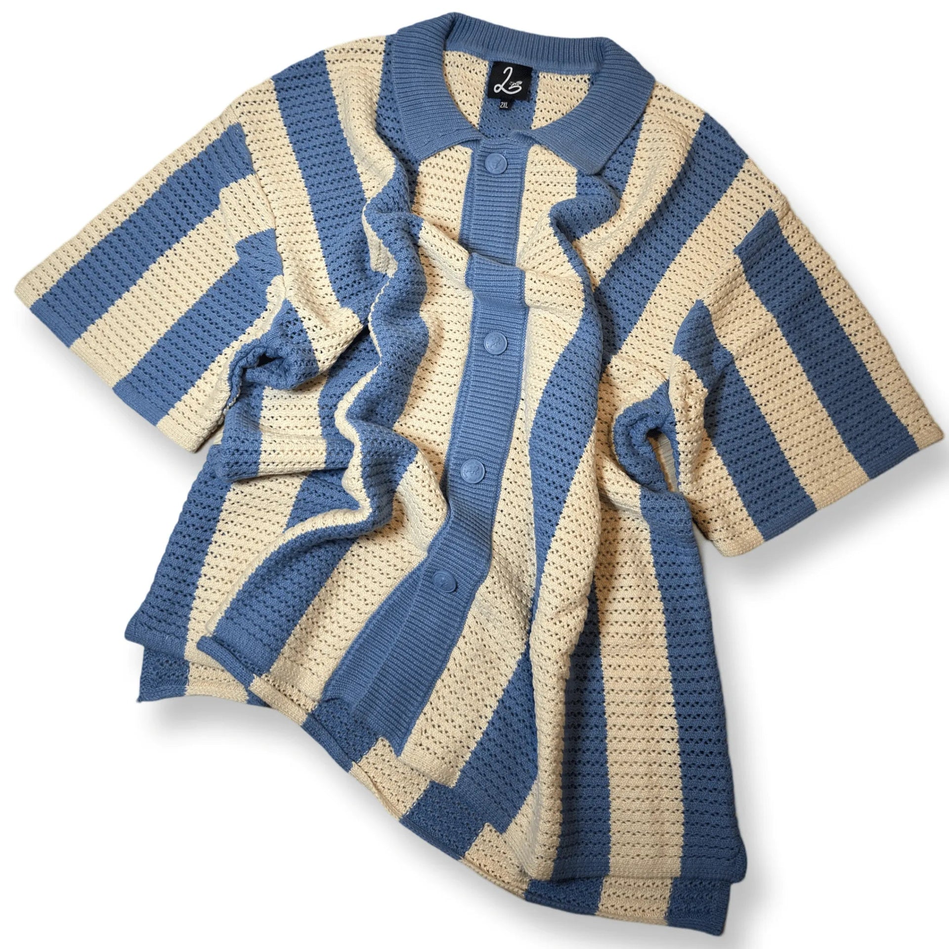 Anti-Logo Knitted Striped Shirt
