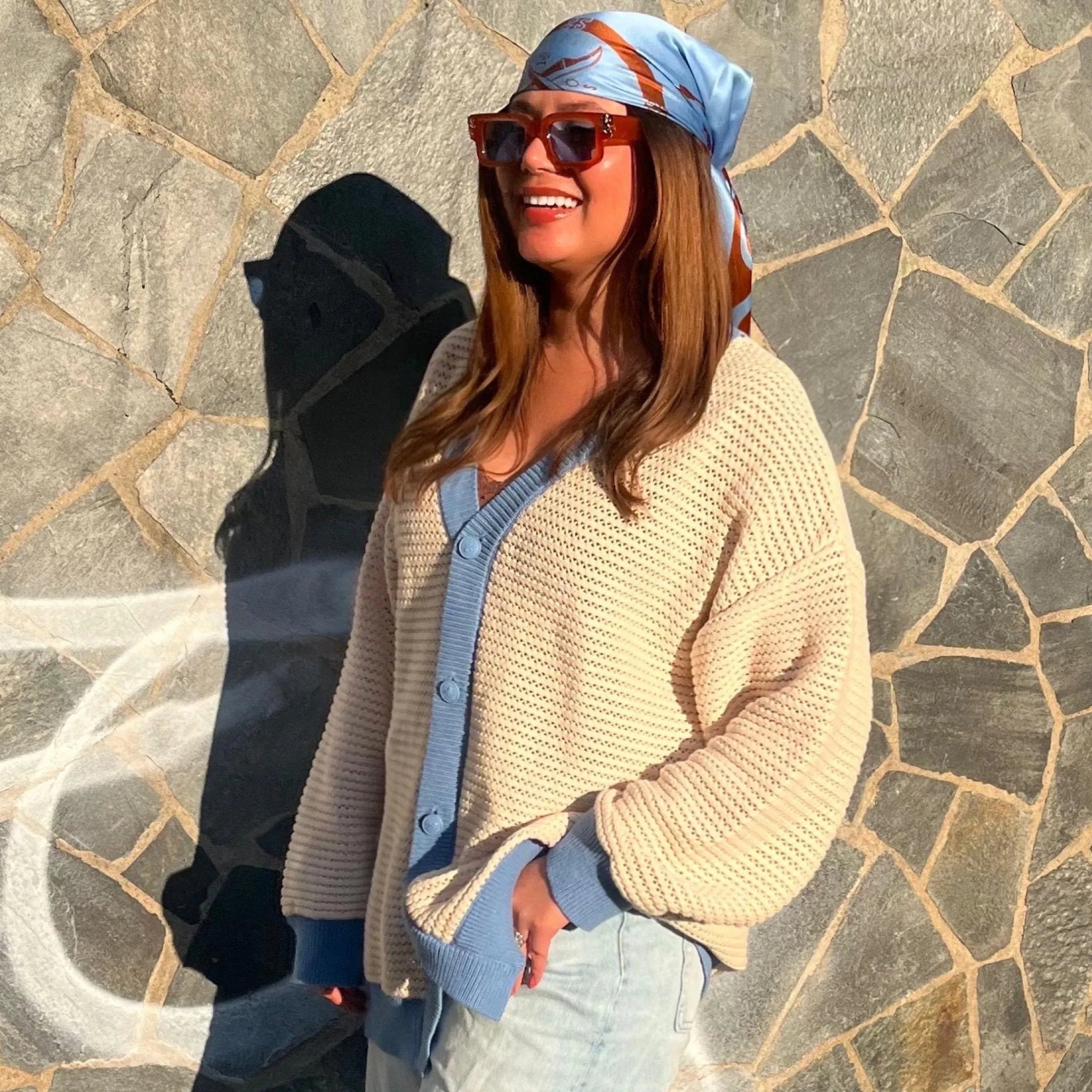 Anti - Logo Knitted Cardigan - Lion's Tale Studios