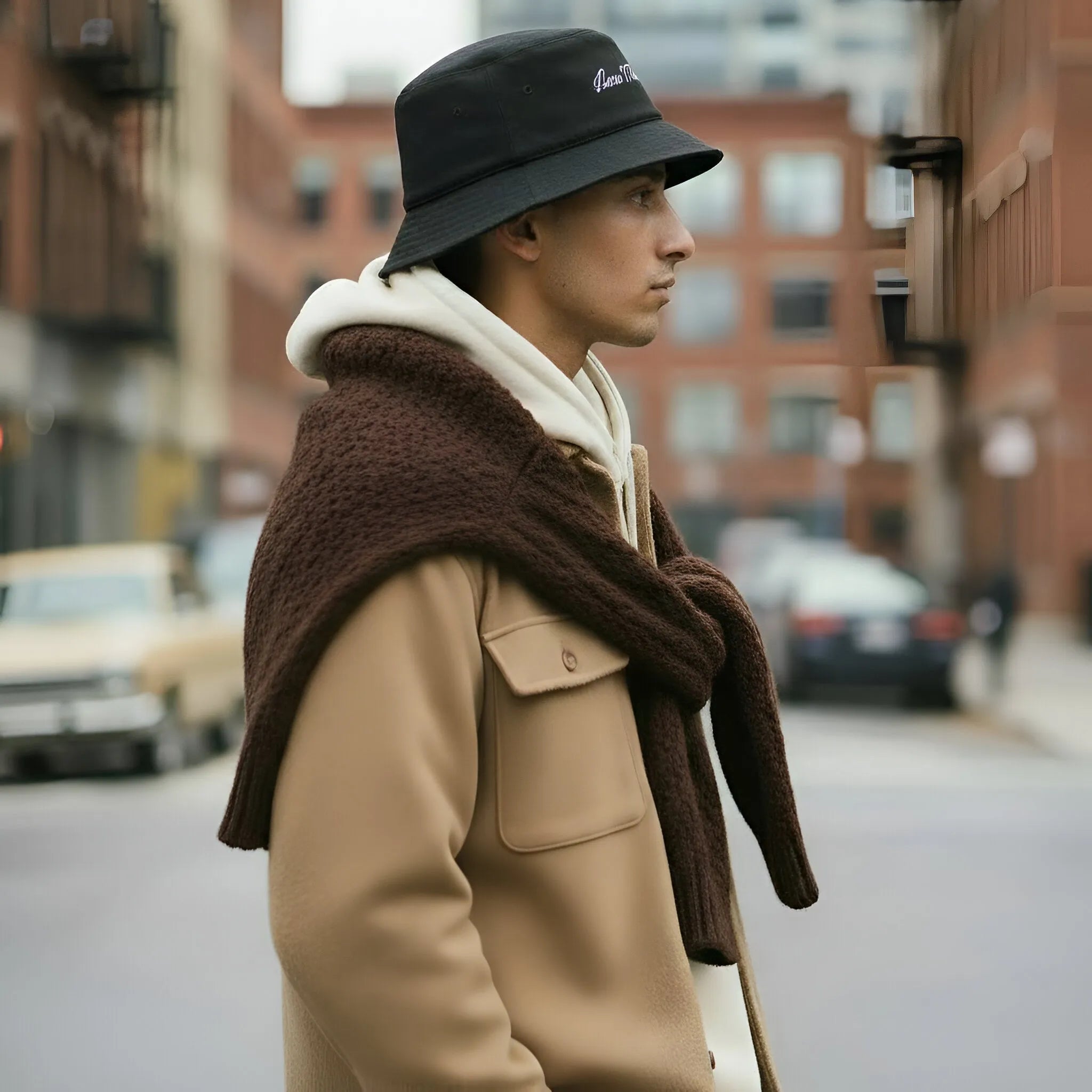 Embroidered Bucket Hat with LTS Font Logo - Lion's Tale Studios