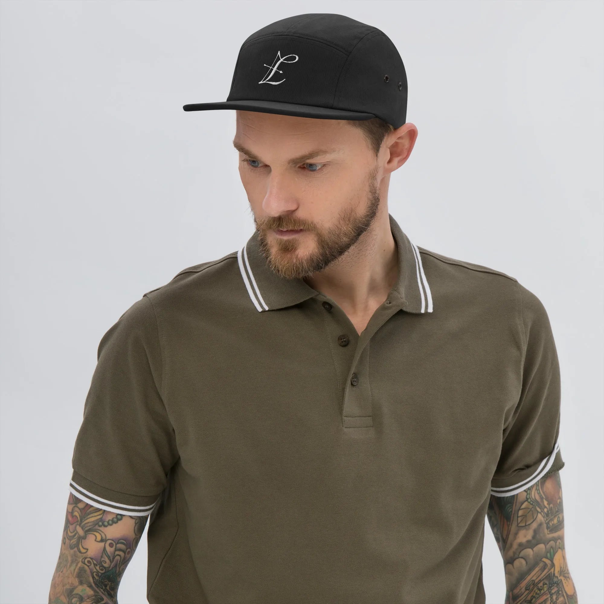 Five Panel Cap with LTS Luxe Archer Logo - Lion's Tale Studios