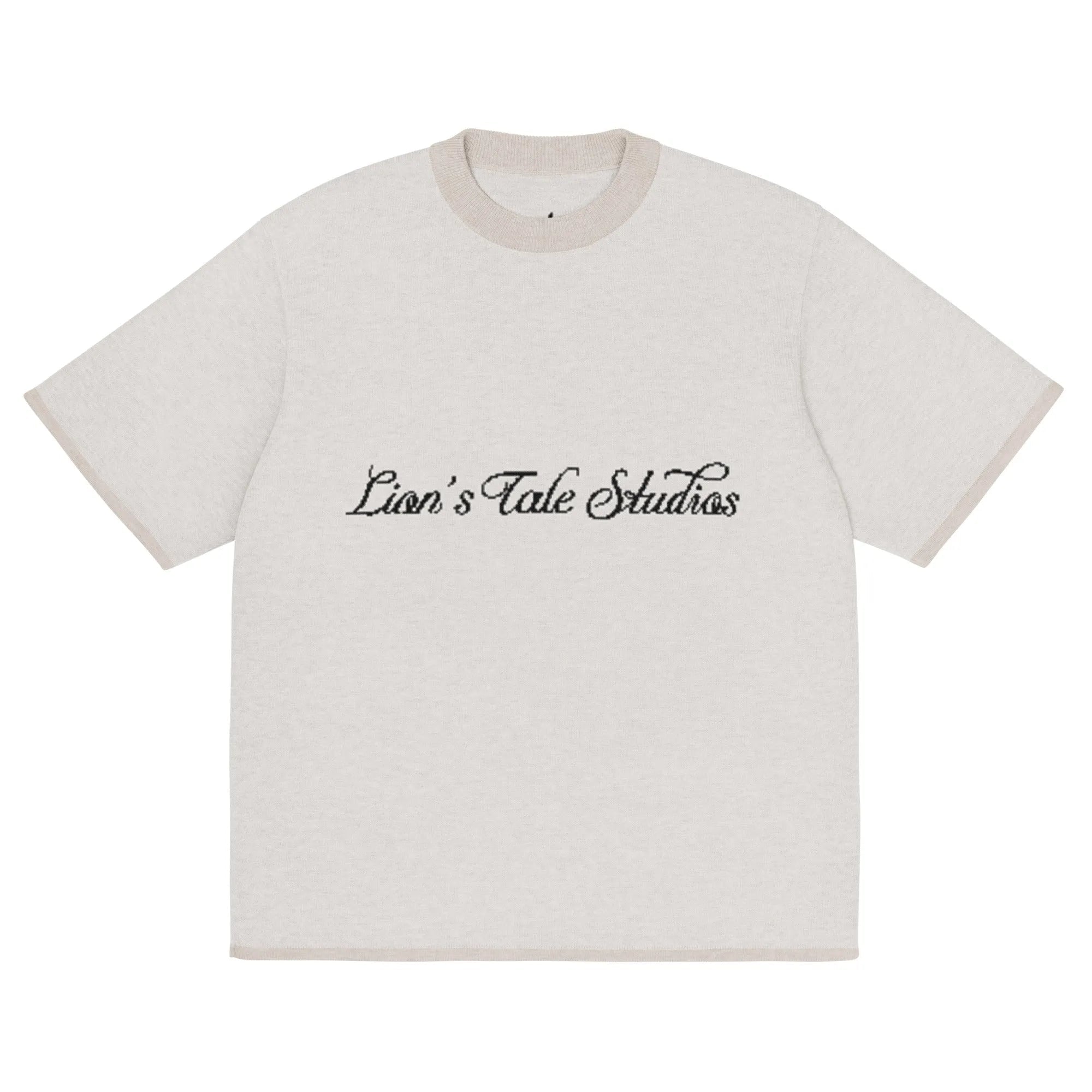 Knitted Tee with LTS Font - Lion's Tale Studios