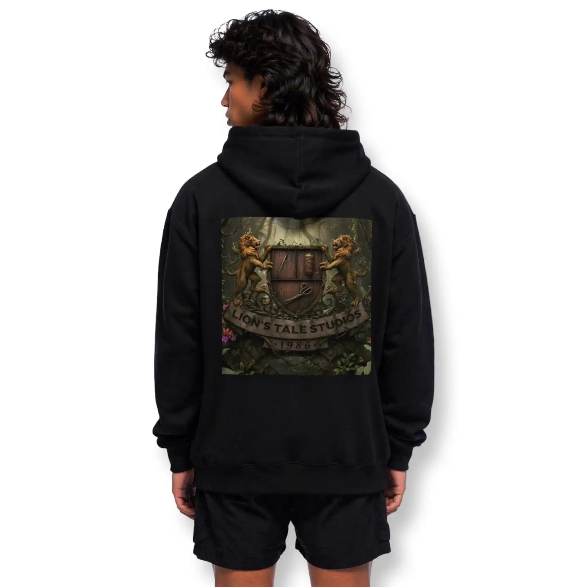 Relaxed Fit Hoodie with LTS Jungle Print - Lion's Tale Studios
