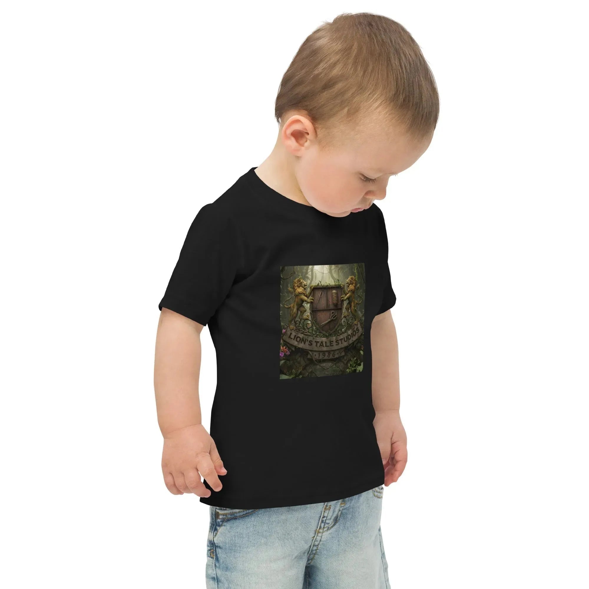 Toddler Tee with LTS Jungle Print featuring a cute jungle design, perfect for adventurous toddlers.