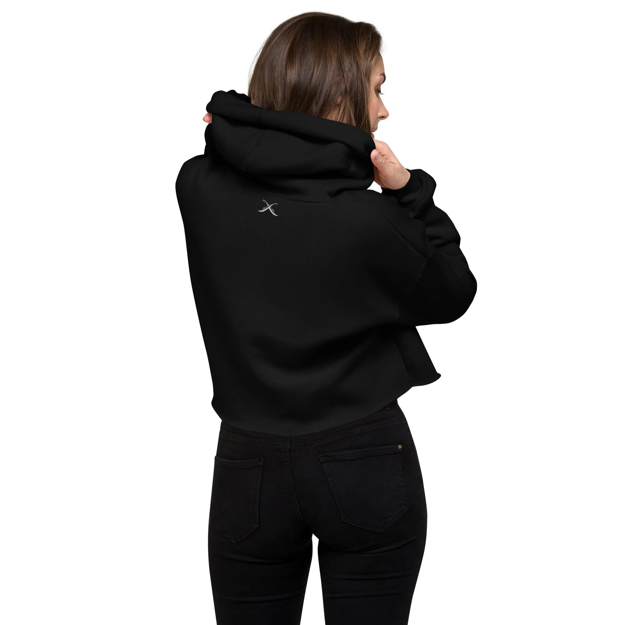 Women's Cropped Hoodie with LTS Jungle Print - Lion's Tale Studios